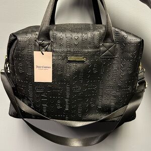 Juicy Couture Black Embossed Duffel Bag